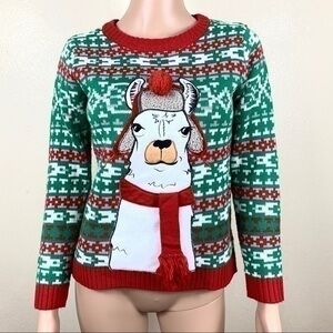 Ugly Sweater Blizzard Bay Green pullover Sz M